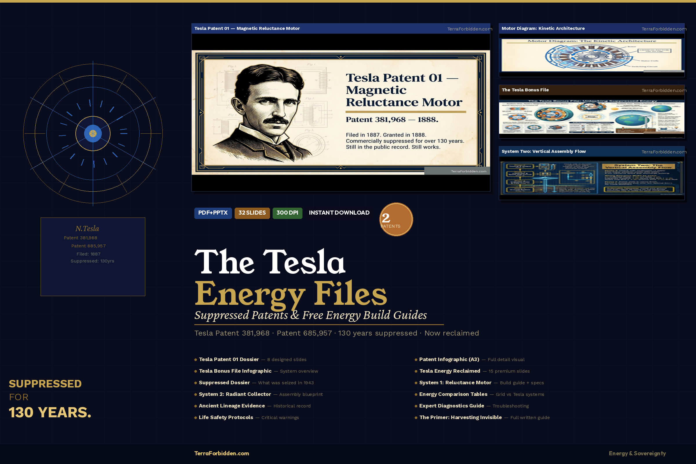The Tesla Energy Files — Suppressed Patents & Free Energy Build Guides